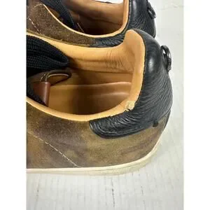 Coach Mens Sneaker Wild Beast Low Brown G1134 Suede Shoe Coach G1134 Brown Low Top Signature Leather Suede Sneakers  main image 2
